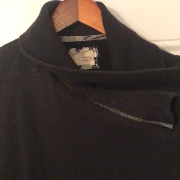 Anthropologie Saturday Sunday Black Convertible Hood Open Front Jacket Cardigan - Picture 2 of 9